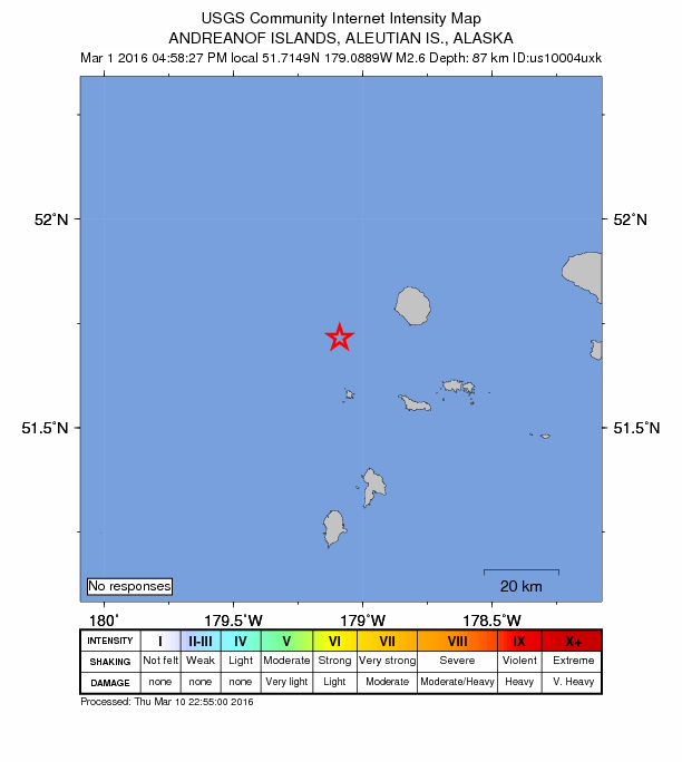 Did You Feel It? map: shaking reported by the public