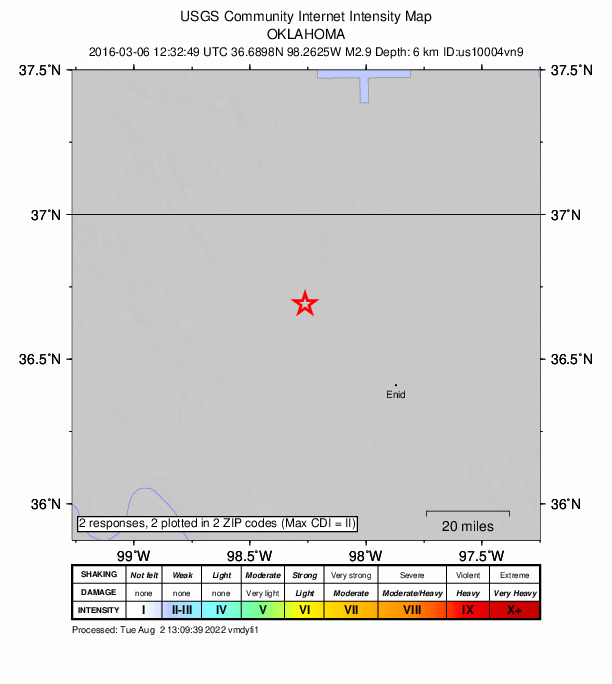 Did You Feel It? map: shaking reported by the public
