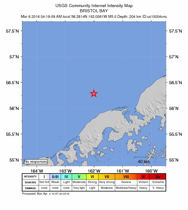 Did You Feel It? map: shaking reported by the public