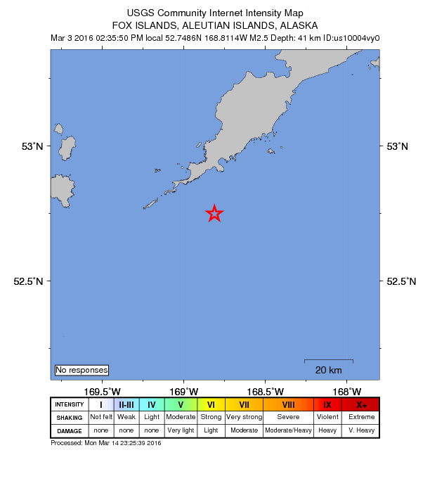 Did You Feel It? map: shaking reported by the public