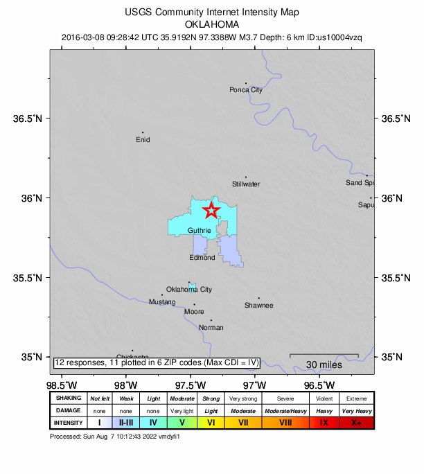 Did You Feel It? map: shaking reported by the public