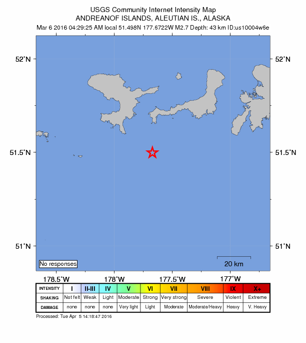 Did You Feel It? map: shaking reported by the public