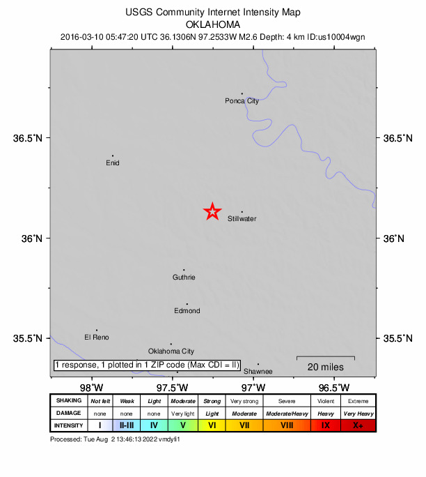 Did You Feel It? map: shaking reported by the public