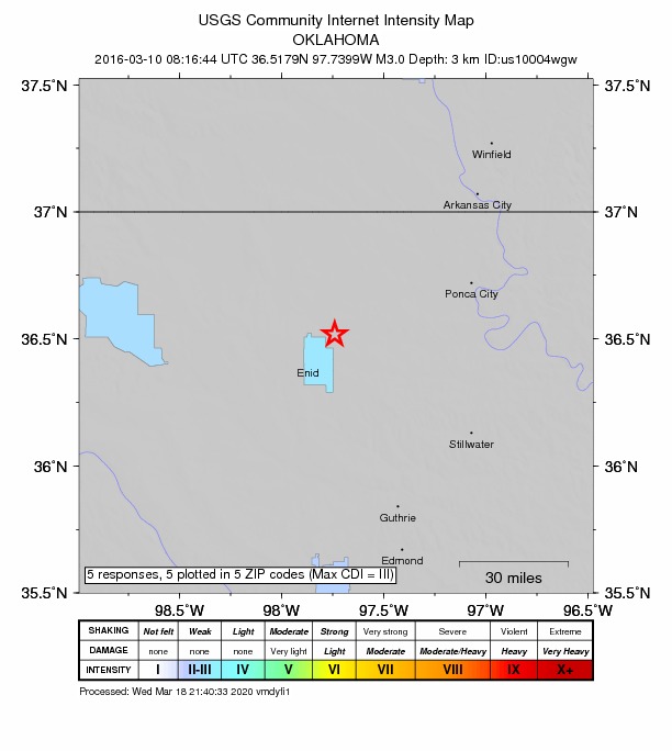 Did You Feel It? map: shaking reported by the public