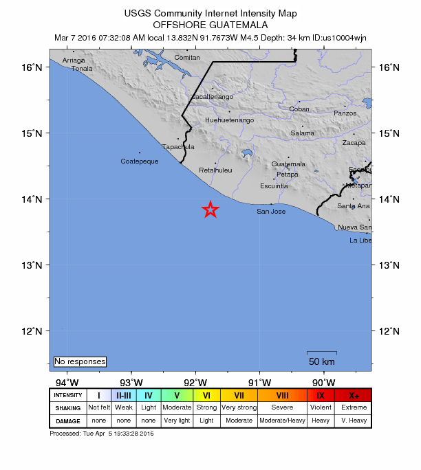 Did You Feel It? map: shaking reported by the public