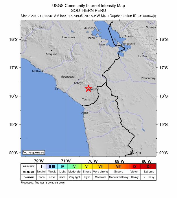 Did You Feel It? map: shaking reported by the public