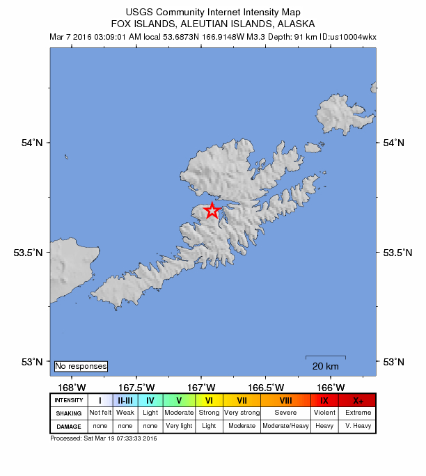 Did You Feel It? map: shaking reported by the public