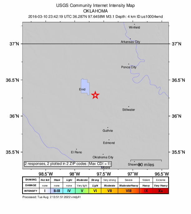 Did You Feel It? map: shaking reported by the public