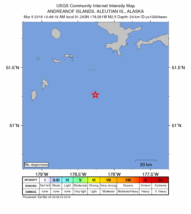 Did You Feel It? map: shaking reported by the public