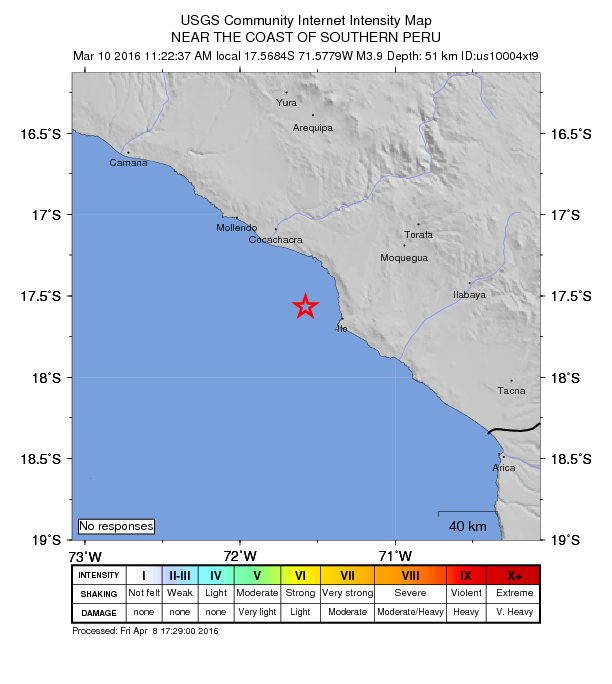 Did You Feel It? map: shaking reported by the public