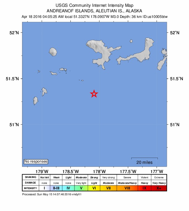 Did You Feel It? map: shaking reported by the public