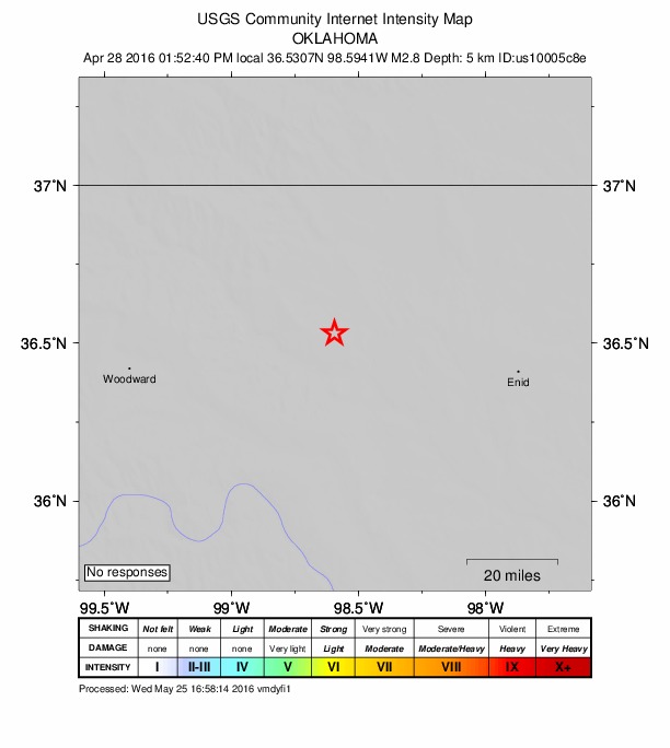 Did You Feel It? map: shaking reported by the public