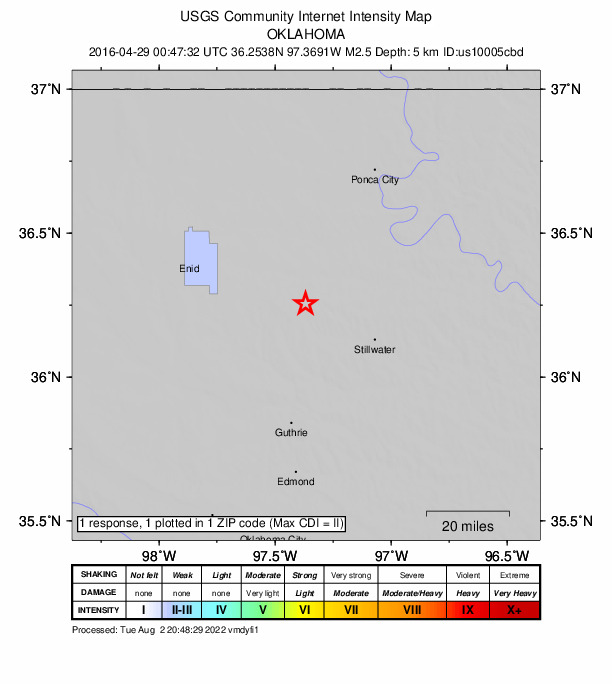 Did You Feel It? map: shaking reported by the public