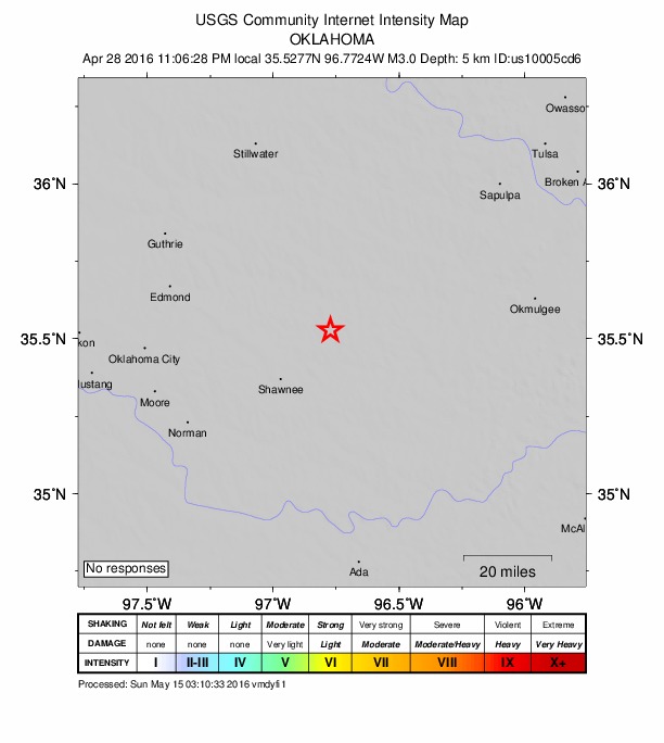 Did You Feel It? map: shaking reported by the public