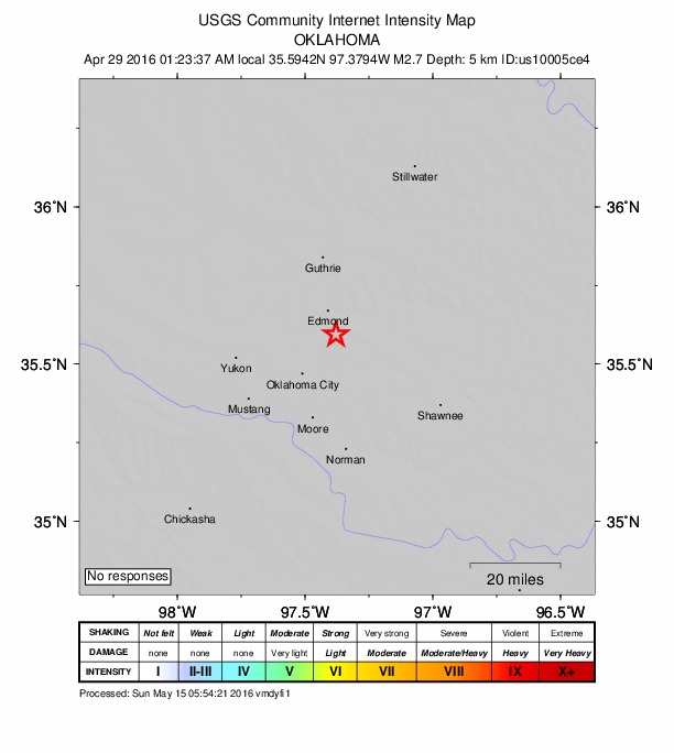 Did You Feel It? map: shaking reported by the public