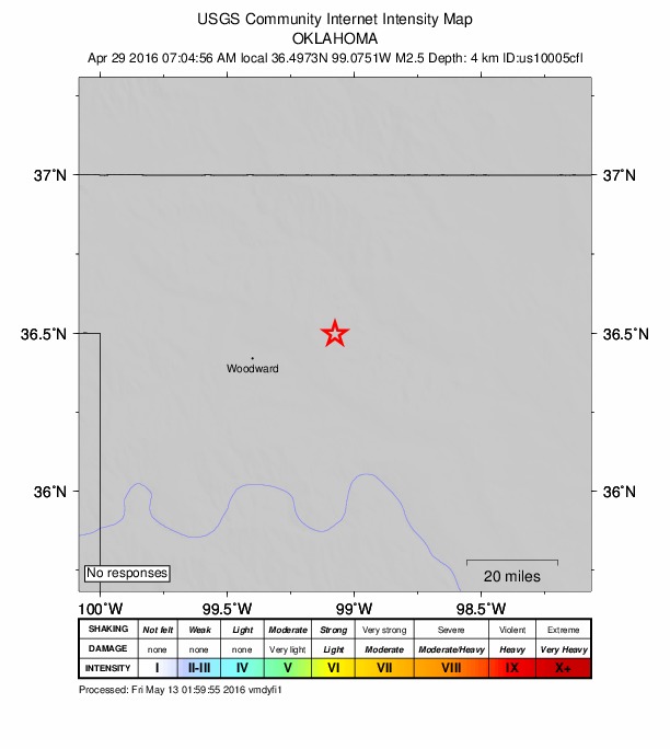 Did You Feel It? map: shaking reported by the public