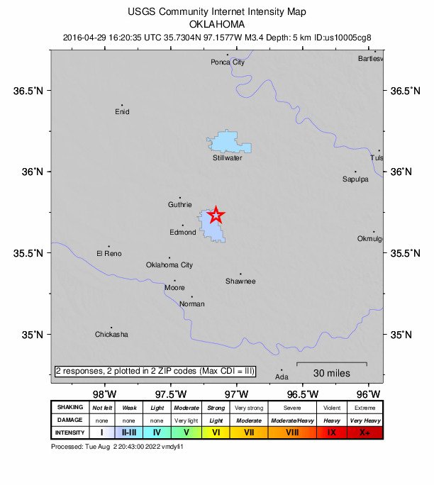 Did You Feel It? map: shaking reported by the public