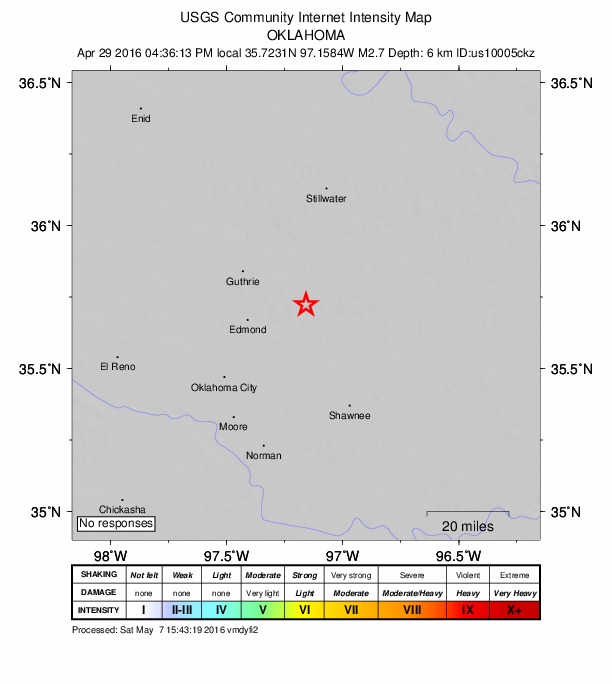 Did You Feel It? map: shaking reported by the public
