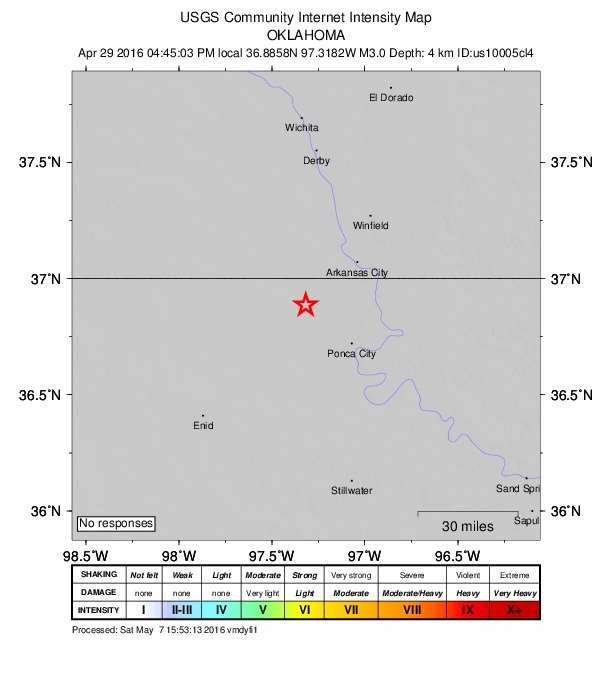 Did You Feel It? map: shaking reported by the public