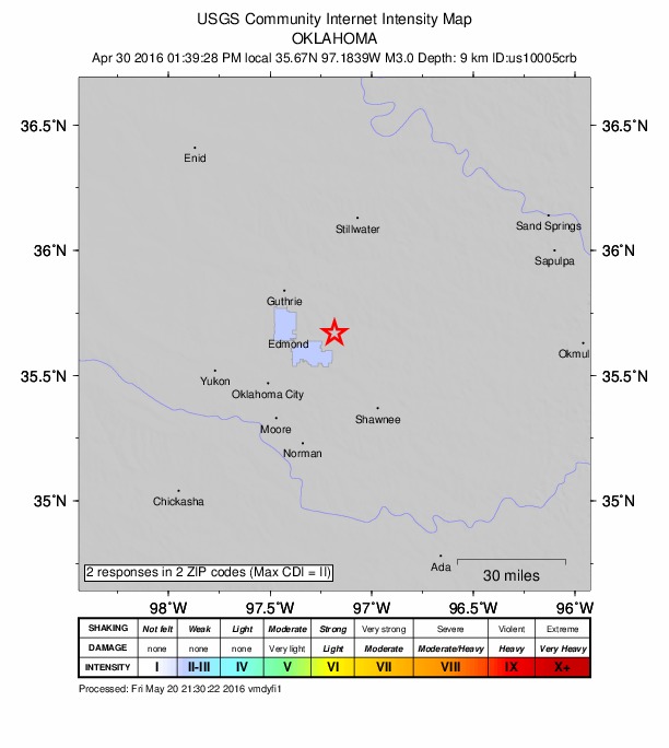 Did You Feel It? map: shaking reported by the public