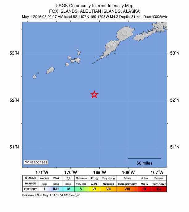 Did You Feel It? map: shaking reported by the public