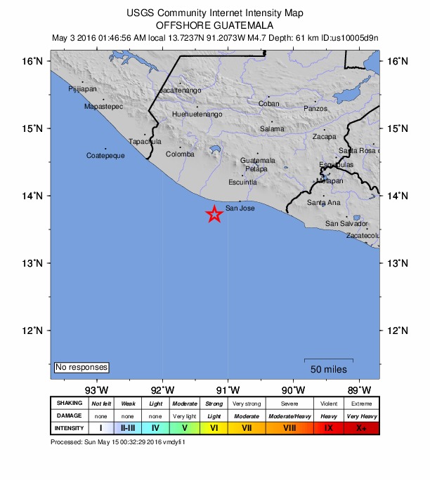 Did You Feel It? map: shaking reported by the public