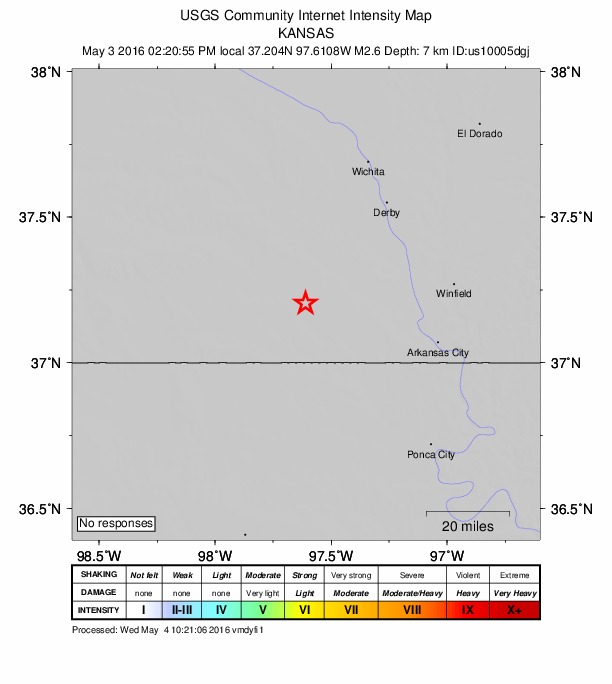 Did You Feel It? map: shaking reported by the public