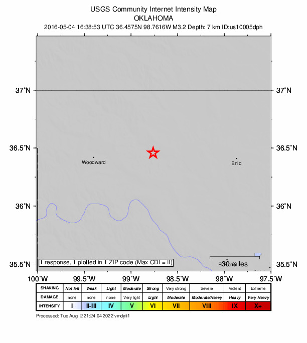 Did You Feel It? map: shaking reported by the public