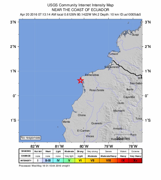 Did You Feel It? map: shaking reported by the public