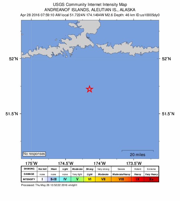 Did You Feel It? map: shaking reported by the public