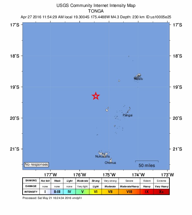 Did You Feel It? map: shaking reported by the public