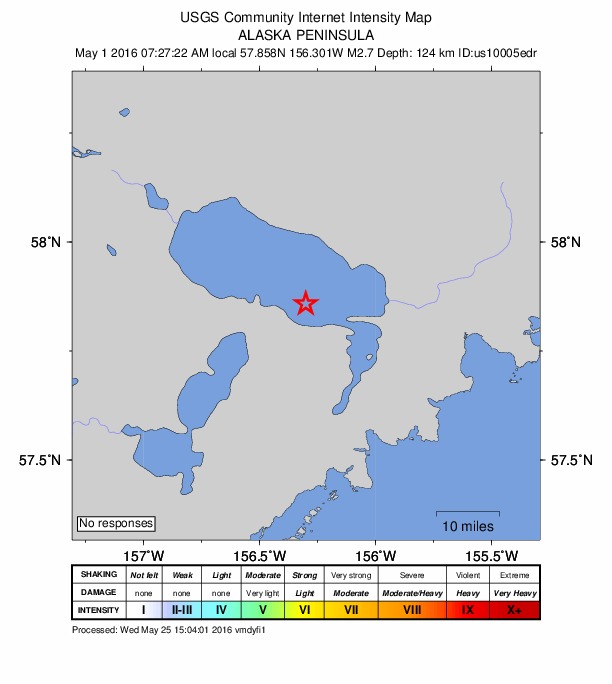 Did You Feel It? map: shaking reported by the public