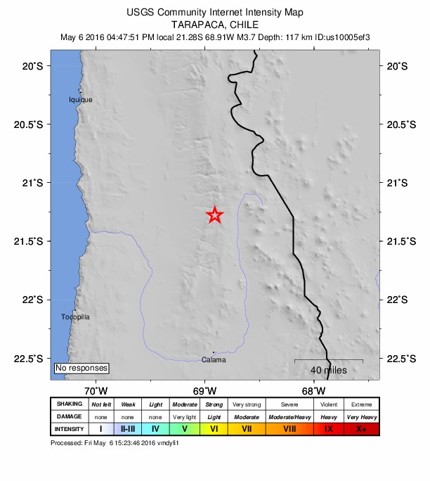 Did You Feel It? map: shaking reported by the public