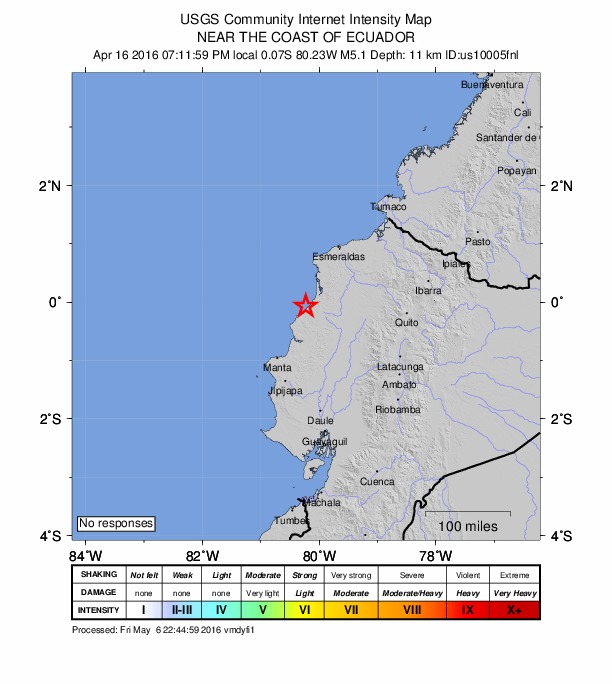 Did You Feel It? map: shaking reported by the public