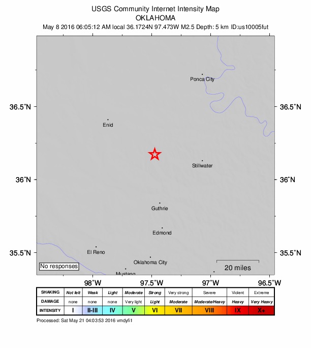 Did You Feel It? map: shaking reported by the public