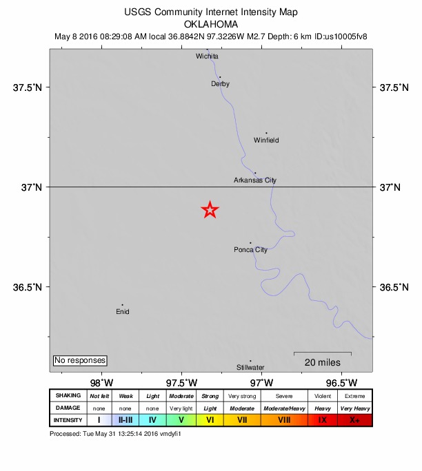 Did You Feel It? map: shaking reported by the public