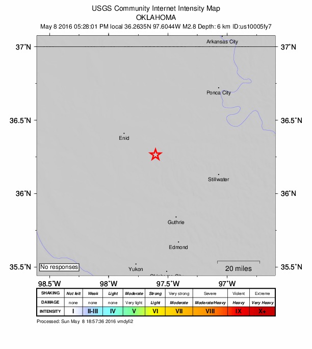 Did You Feel It? map: shaking reported by the public