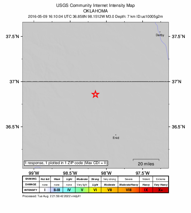 Did You Feel It? map: shaking reported by the public