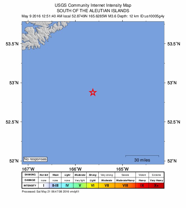 Did You Feel It? map: shaking reported by the public