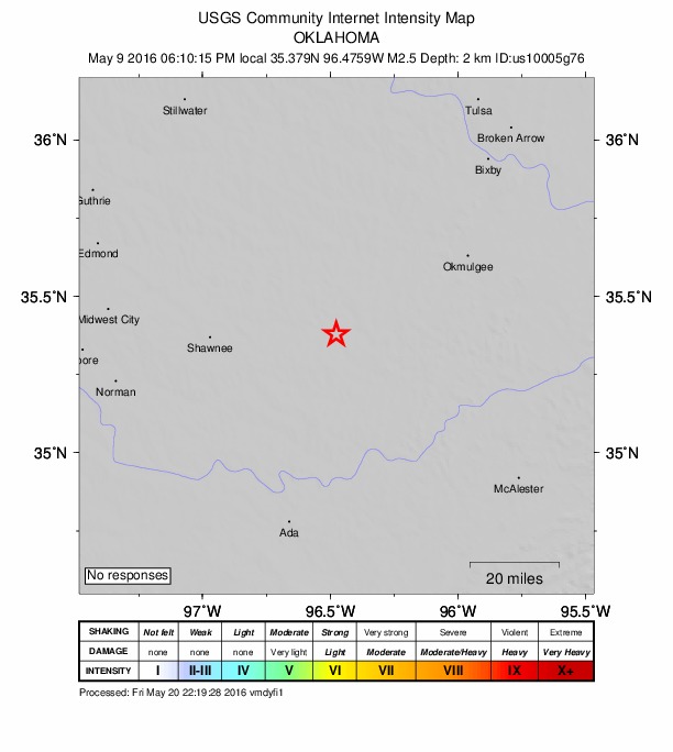 Did You Feel It? map: shaking reported by the public