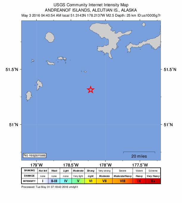 Did You Feel It? map: shaking reported by the public