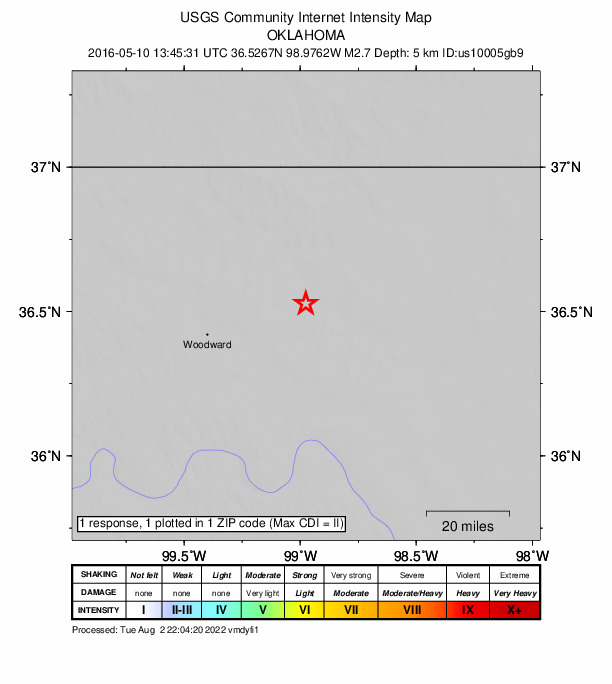 Did You Feel It? map: shaking reported by the public