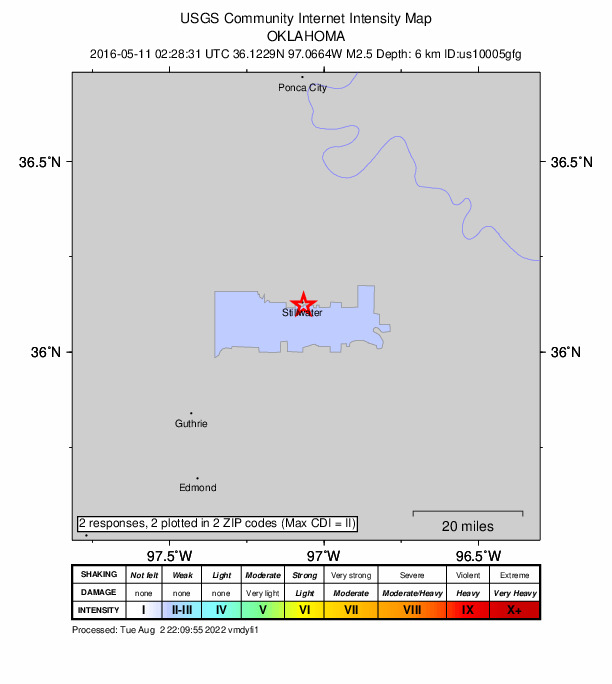 Did You Feel It? map: shaking reported by the public