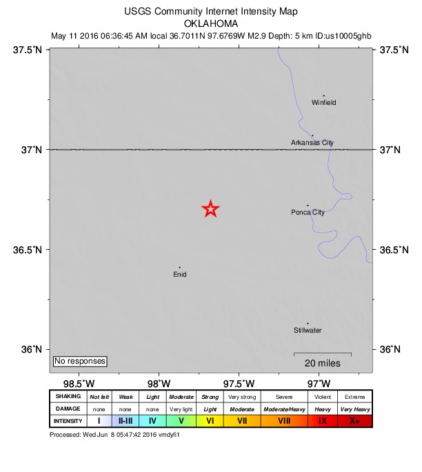 Did You Feel It? map: shaking reported by the public