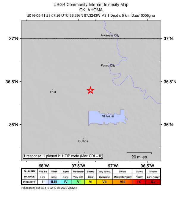 Did You Feel It? map: shaking reported by the public