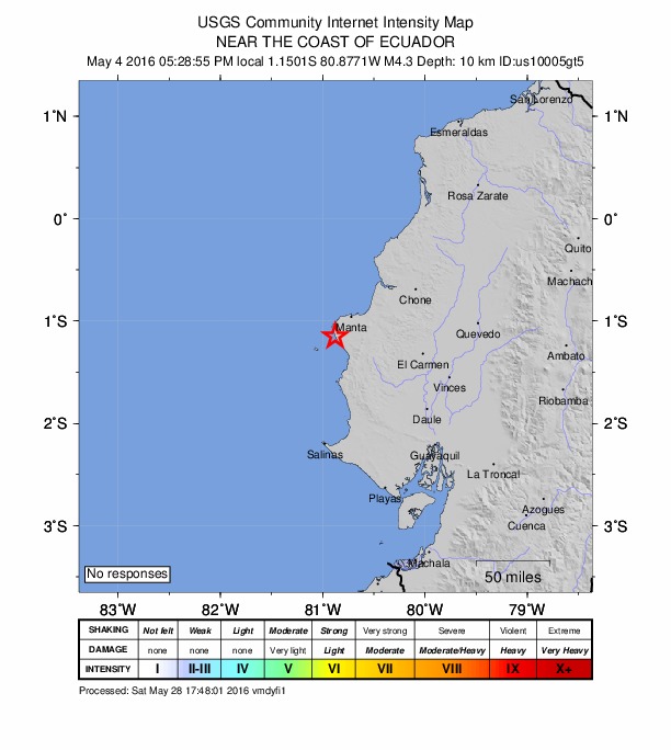 Did You Feel It? map: shaking reported by the public