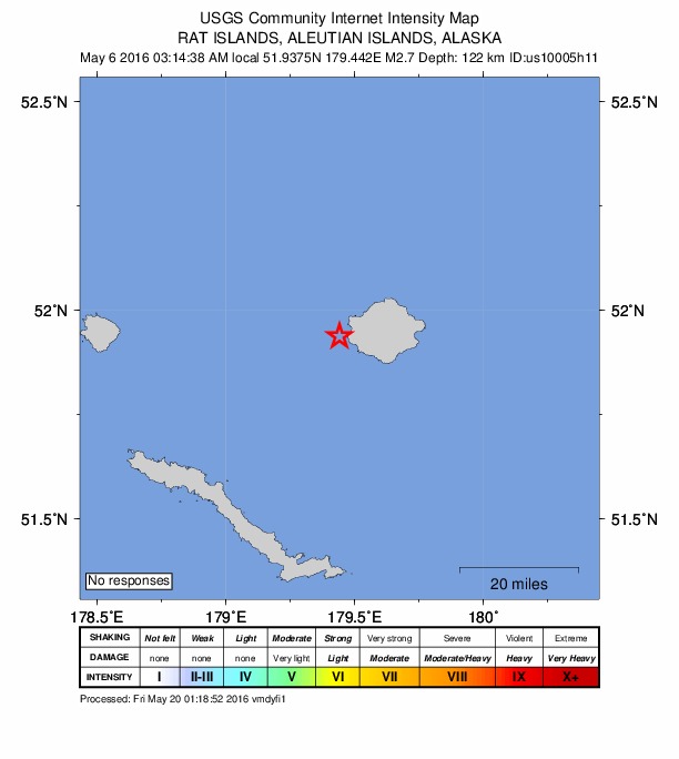 Did You Feel It? map: shaking reported by the public