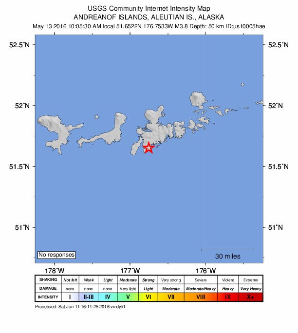 Did You Feel It? map: shaking reported by the public