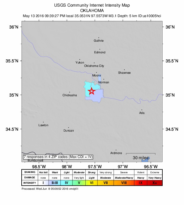 Did You Feel It? map: shaking reported by the public