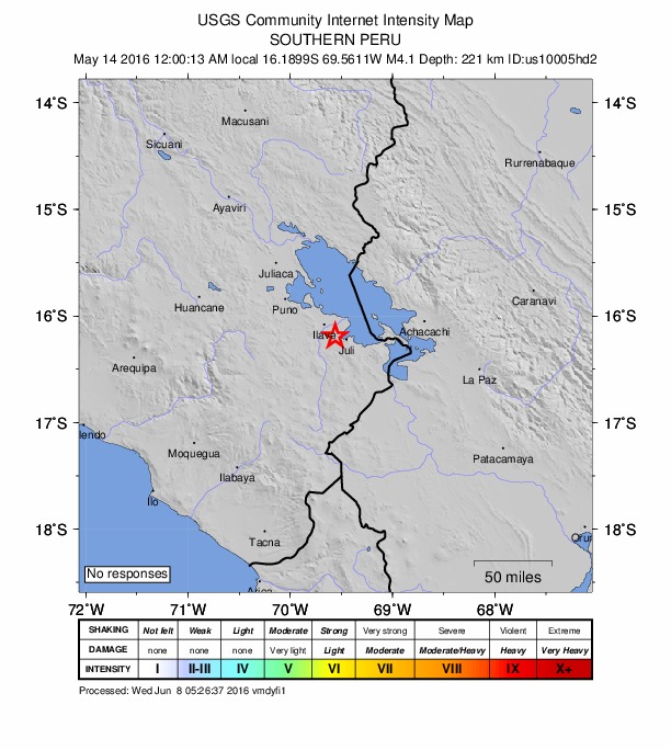Did You Feel It? map: shaking reported by the public